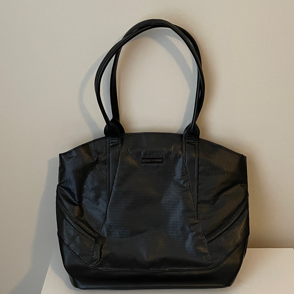 NWOT...RAREFORM. Black Travel Tote with Dual Straps.
